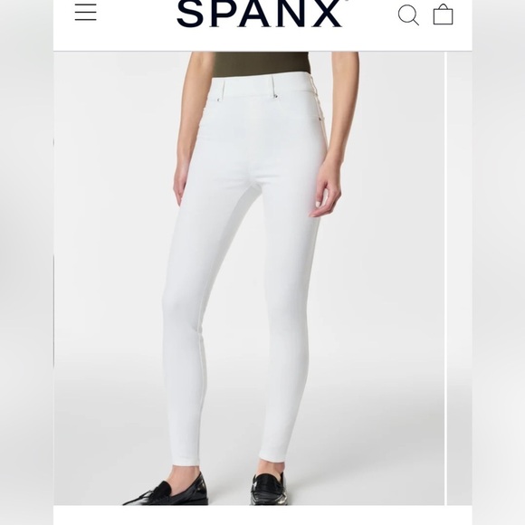 Spanx Shape Woman's White EveryWare Ankle Skinny Jeans Sz XL - Picture 1 of 12